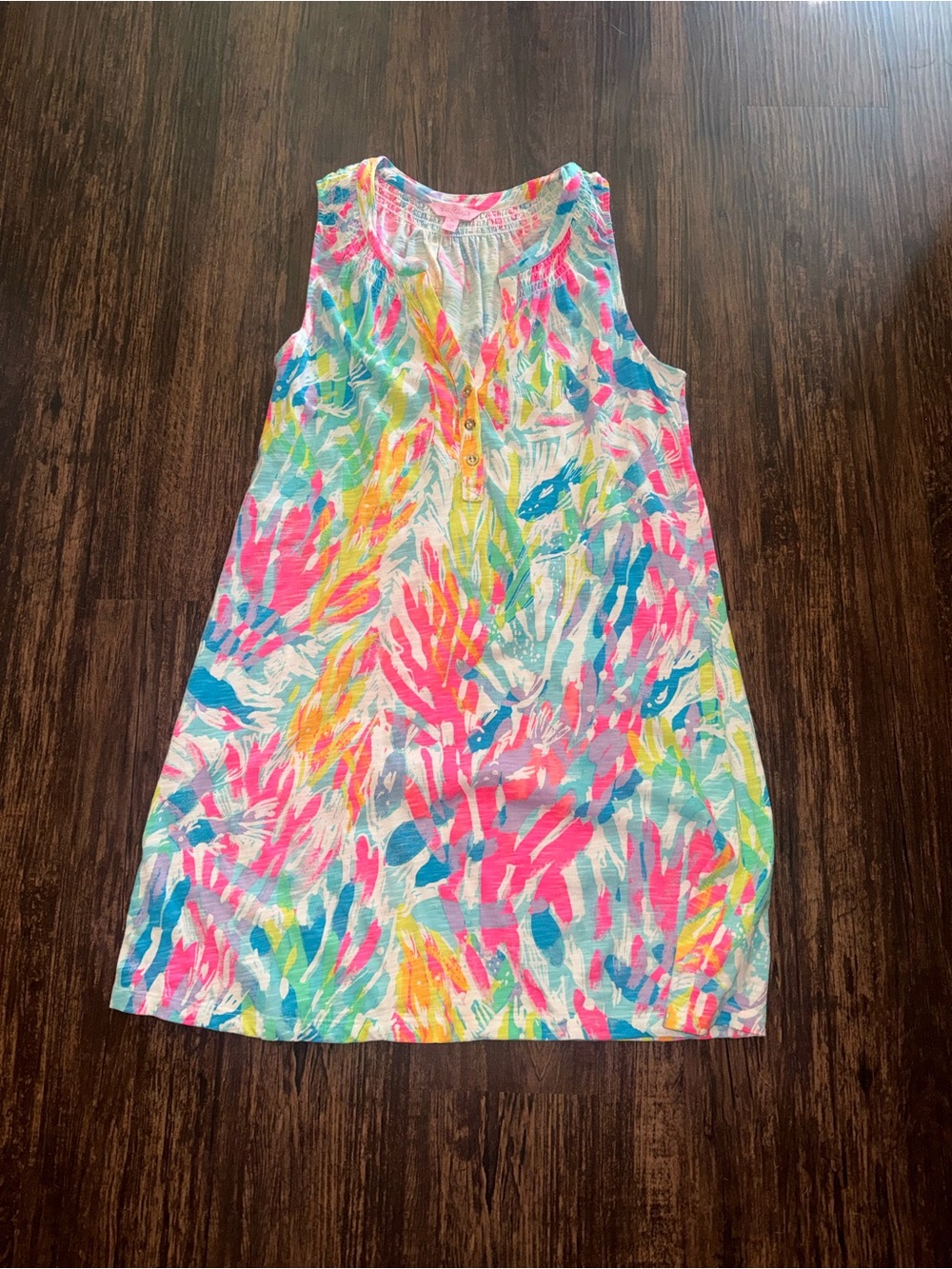 Lilly Pulitzer Tropical Sleeveless Shift Dress medium